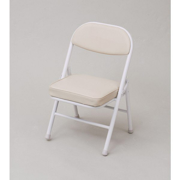 YAMAZEN 折りたたみミニチェアー 幅345×奥行340×高さ520mm アイボリー