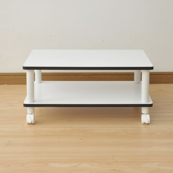 YAMAZEN キャスター付テレビ台2段 幅600×奥行395×高さ285mm ホワイト