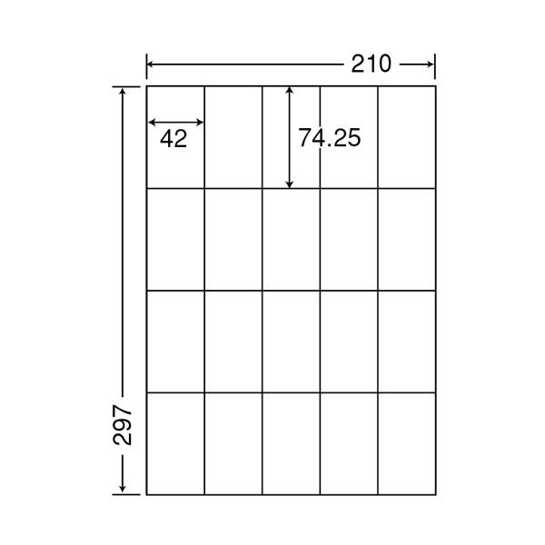 東洋印刷 ナナワード ワールドプライスラベル 白 A4 20面 1箱 WP02001（直送品）