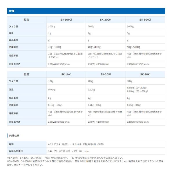 取引証明用（検定付）デジタルはかり SK2000i-A2＜地区2＞≪ひょう量:2000g 最少表示:2g≫ エーアンドデイ（直送品） - アスクル