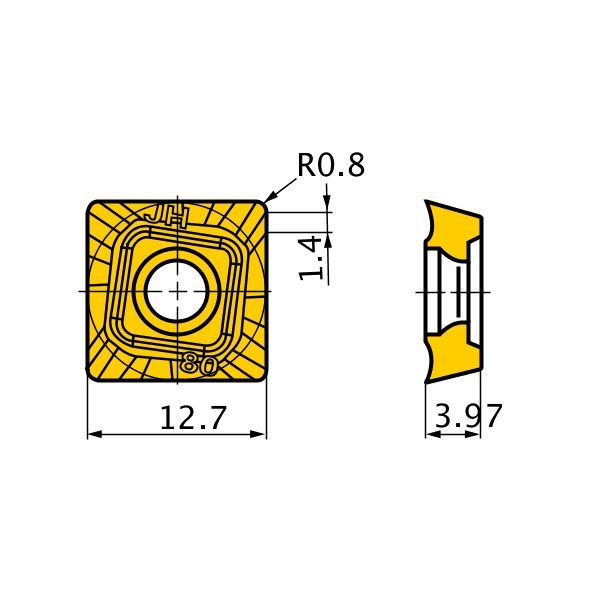 カッタ用インサート SOMT12T308PEERーJH:MP7130 SOMT12T308PEER-JH:MP7130 1セット(10個)（直送品）