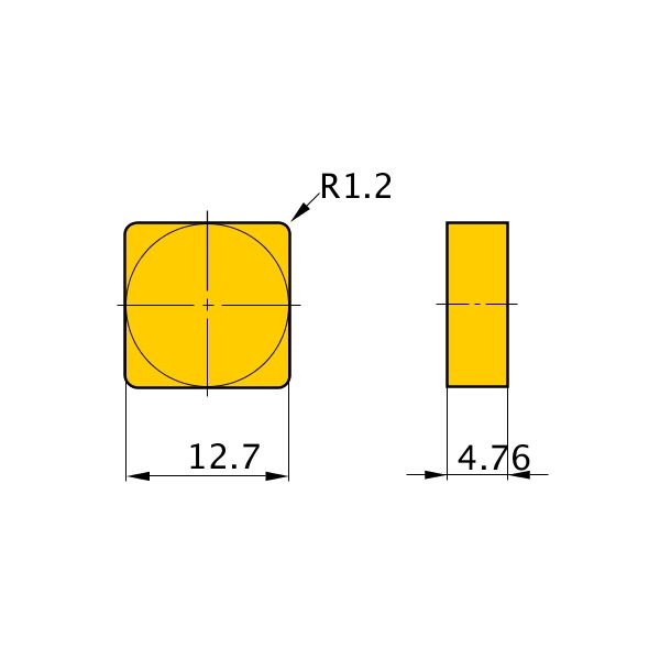 三菱マテリアル CBNインサート(ネガ) SNGN120412:MBS140 1個（直送品） CBNインサート(ネガ) 1個（直送品） SNGN120412:MBS140 三菱マテリアル YW1641556090(12511円)