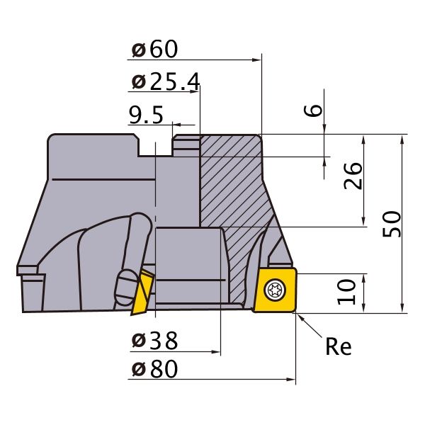 三菱マテリアル カッター ASX400R08004C 1個（直送品） - アスクル