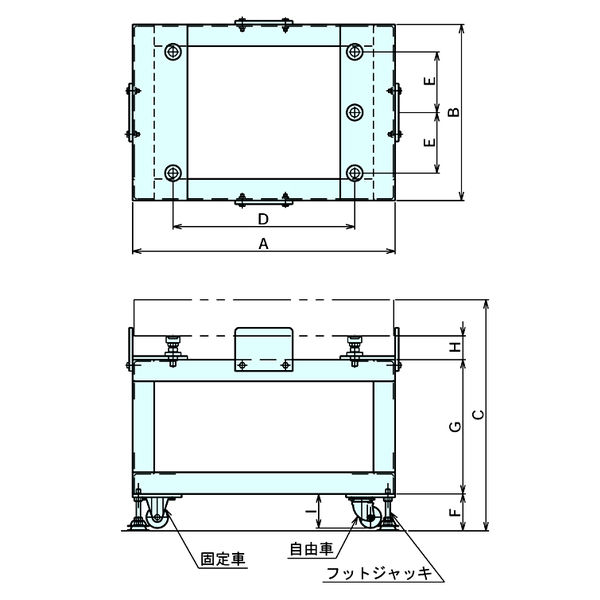 ナベヤ(NABEYA) 重量作業台 石定盤用アングル台（キャスター付