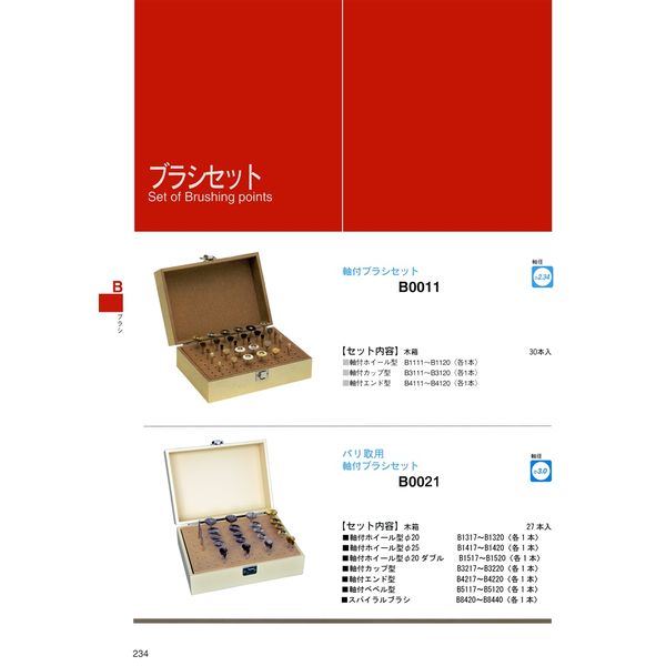 日本精密機械工作（Leutor） 軸付ブラシセット B0011 1セット（直送品