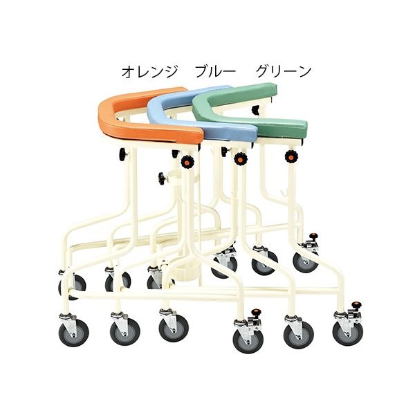 アズワン らくらくあるくん(R)(ネスティング歩行器) オレンジ Rkun-SOR