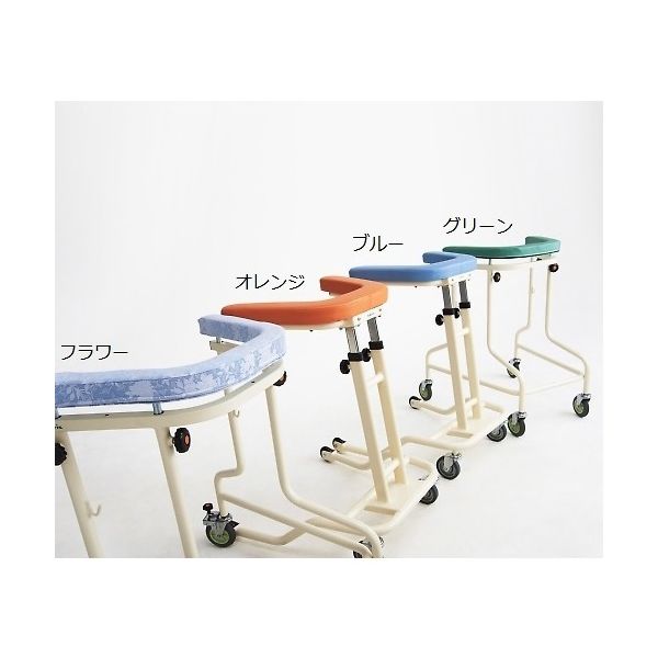 2台セット・未使用・送料込　歩行補助器　アズワン　らくらくあるくん　低床型　青 らくらくあるくん(R)～低床型～(ネスティング歩行器) ナビス
