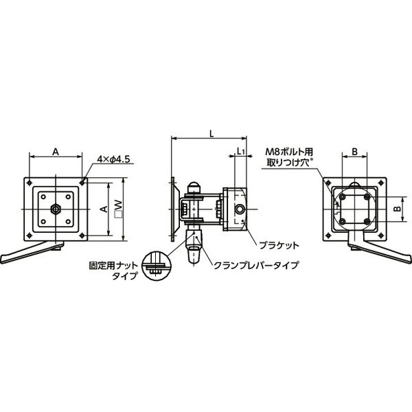 鍋屋バイテック(NBK) 電気器具用ブラケット DFS-100-AA-40 1個（直送品