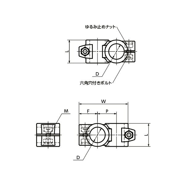 鍋屋バイテック(NBK) パイプシステム式作業台 パイプジョイント ー
