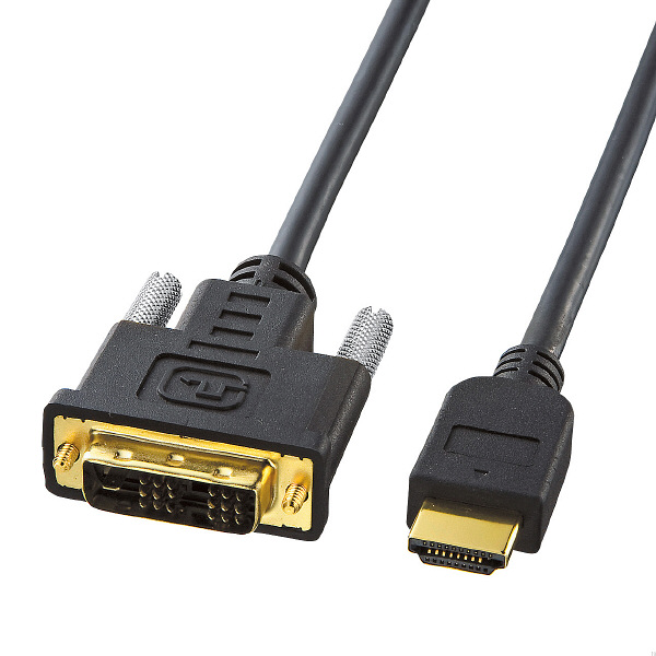 サンワサプライ　HDMI-DVI-D変換ケーブル　HDMI[オス]-DVI-D24ピン[オス]　ブラック　3m　KM-HD21-30　（直送品）