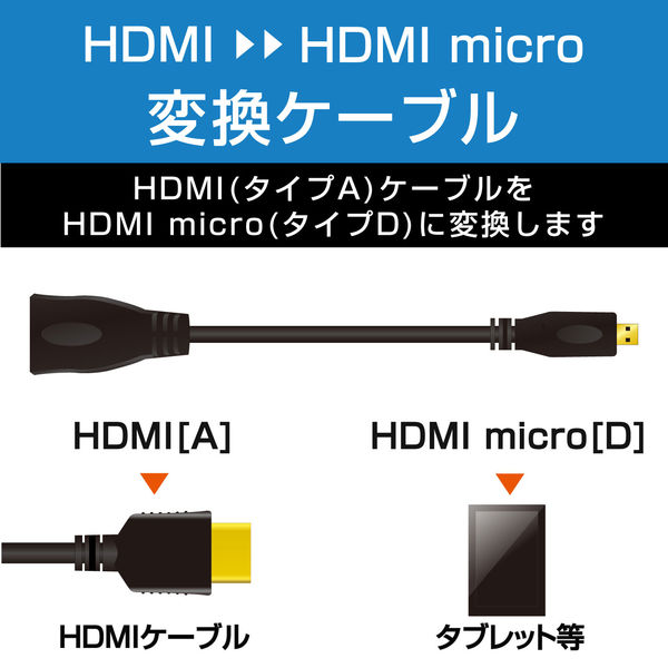 エレコム ＨＤＭＩ変換ケーブル ＡＦーＤ ブラック AD-HDAD2BK 1個