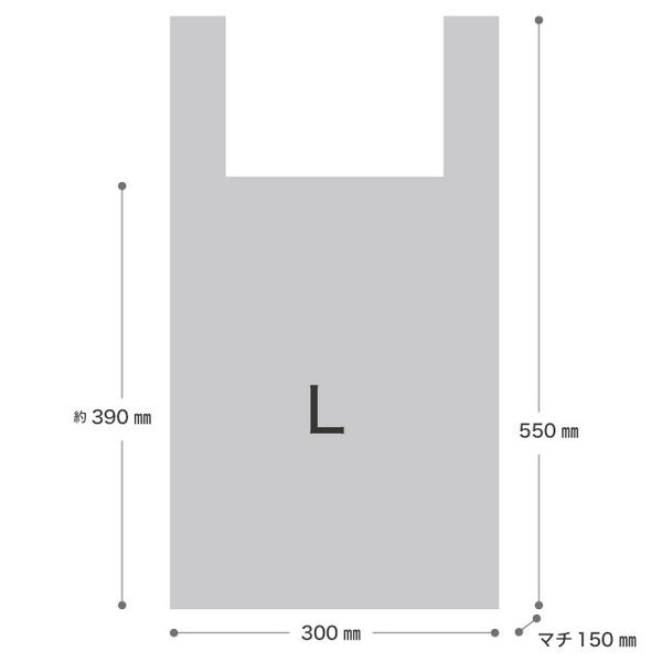 ヘッズ レジ袋 うさこレジバッグ L US-L-K 1箱（100枚入×20袋） （直送