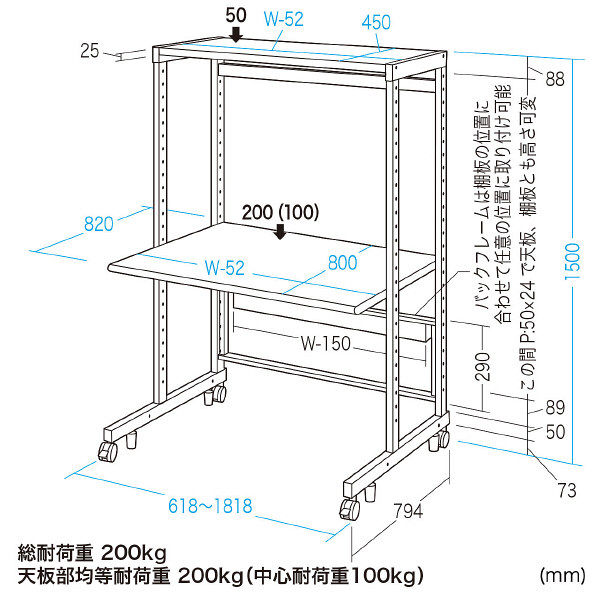 サンワサプライ eラック Nシリーズ（幅1200mm） ER-120N 1台 （直送品