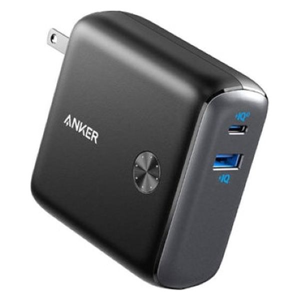 Anker モバイルバッテリー コンセント一体型 9700mAh 20W PowerCore Fusion 10000 充電器 - アスクル