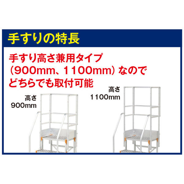 ピカ 両手すり 手すり高さ900mm、1100mm兼用 [FGN-TR34-30] FGNTR3430