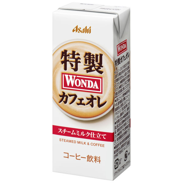 アサヒ飲料 WONDA（ワンダ）特製カフェオレ 紙パック 200ml 1箱（24本 
