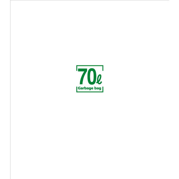 日本サニパック 容量表記ポリ袋 白半透明 70L HT72 1パック（10枚