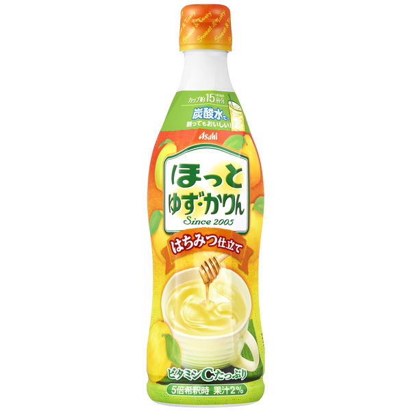 アサヒ飲料 「ほっとゆず・かりん」＜希釈用＞プラスチックボトル