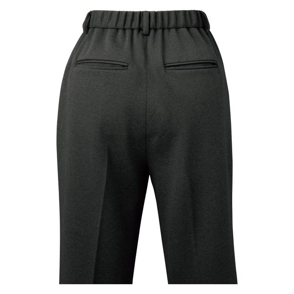 フォーク nuovo 脇後ゴムニットパンツ チャコールグレー 23号