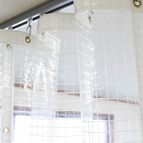 上村産業 防炎糸入り透明ビニールカーテン 0.3mm厚 c-030-195-250 1枚
