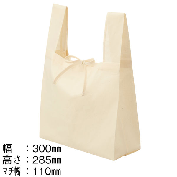 専用◆13LM Dr.の愛用品【大きなエコバッグ レジ袋型 01】16L 丸玉工業 コットンバッグ レジ袋型 ナチュラル 98096 1セット(10