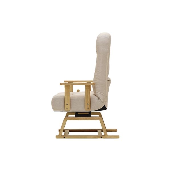 【軒先渡し】ヤマソロ 悠 コイルバネ回転高座椅子 ホワイト 83-890 1脚（直送品）