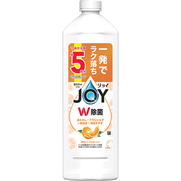 ジョイ JOY W除菌 食器用洗剤 贅沢シトラスオレンジ 詰め替え 670mL 1 