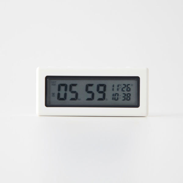 無印良品 デジタルタイマー時計 置時計（マグネット付）ホワイト 型番