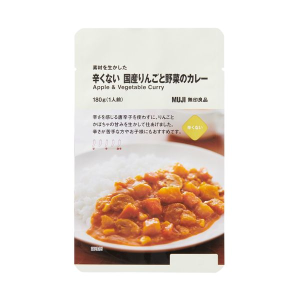 無印良品 素材を生かした 辛くない 国産りんごと野菜のカレー 180g（1