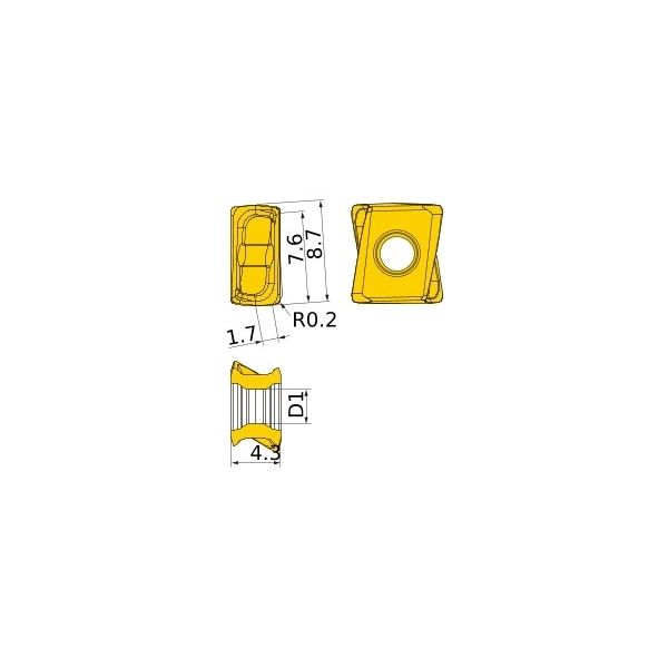 三菱マテリアル カッター用インサート LOGU LOGU0904020PNER-L:VP15TF 1セット(10個)（直送品） - アスクル