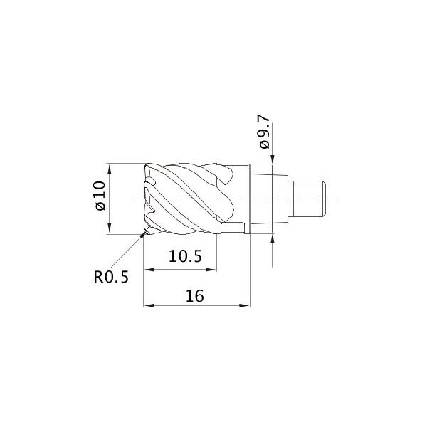 三菱マテリアル ラジアスエンドミル iMX_C6HV IMX10C6HV100R05010:EP7020 1個（直送品） - アスクル