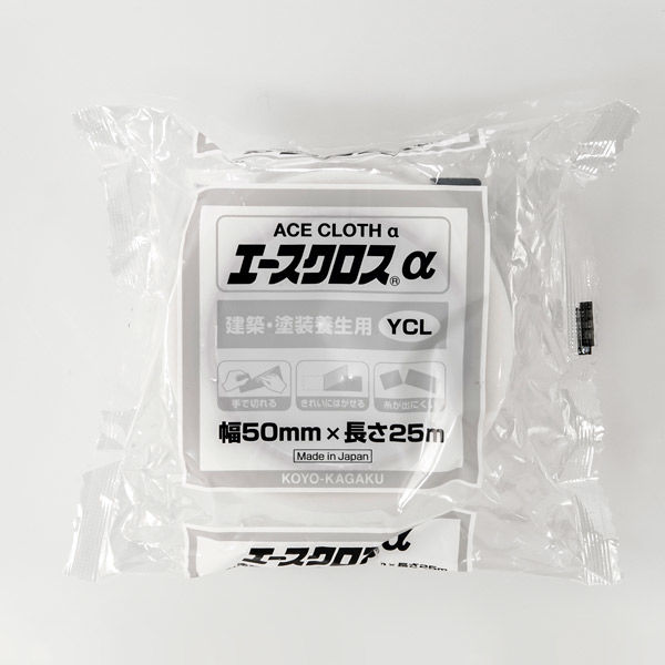 養生テープ】 光洋化学 エースクロスα YCL クリア 幅50mm×長さ25m 1巻 - アスクル