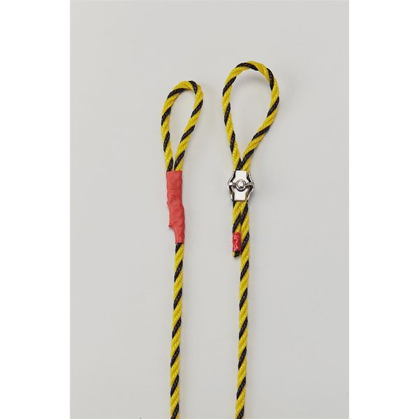 三角旗付標識ロープ（トラロープ） 赤無地タイプ 標識ロープー200 7mmΦ