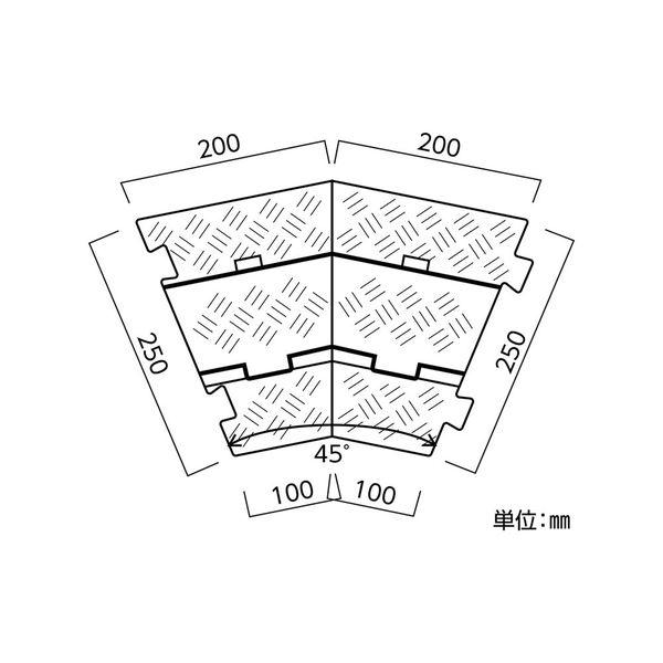学です。 日本緑十字社 ケーブルプロテクター 2系統タイプ/コーナー用 ケーブル