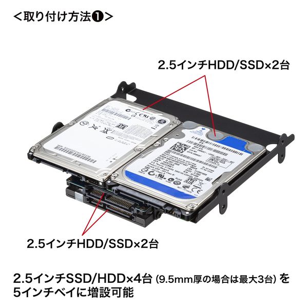 サンワサプライ HDD/SSD変換マウンタ TK-HD3 1個（直送品） - アスクル