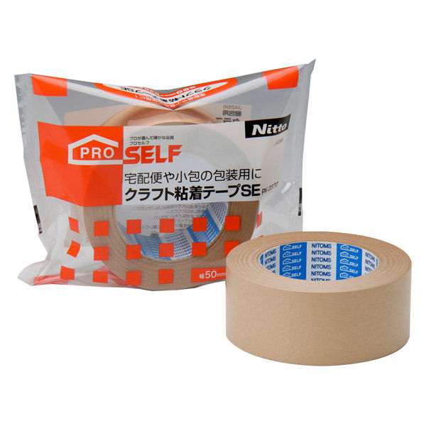 ガムテープ】クラフト粘着テープSE PK-2370 幅50mm×長さ50m