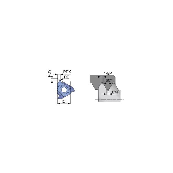 タンガロイ（Tungaloy） ER/L-ISO 16ER20ISO:AH8015 1セット（5個 