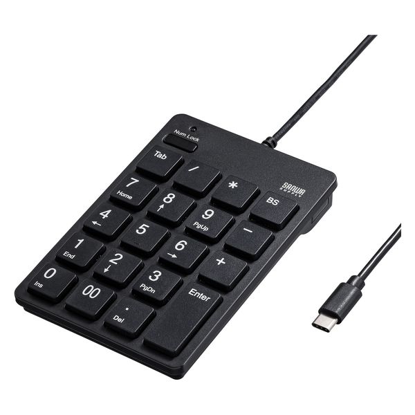 サンワサプライ USBテンキー(Type-Cコネクタ) NT-18CUBK 1個
