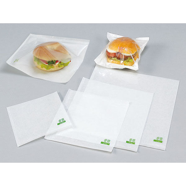 福助工業 バーガー袋 カトラバーガー袋 No.16 無地 4000枚(100×40