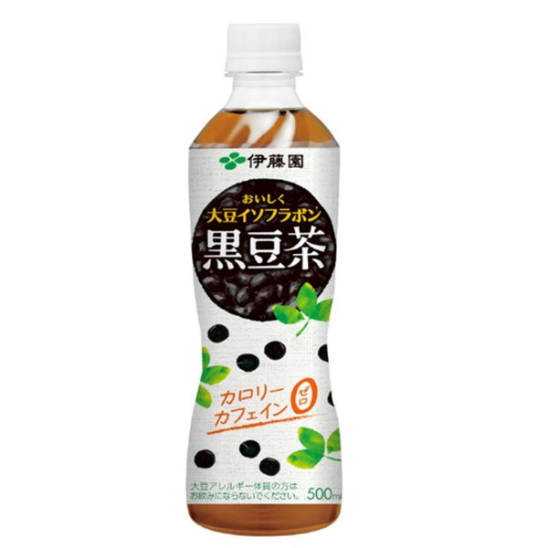 伊藤園 おいしく大豆イソフラボン 黒豆茶 500ml 1セット（48本） ノンカフェイン カフェインゼロ イソフラボン - アスクル