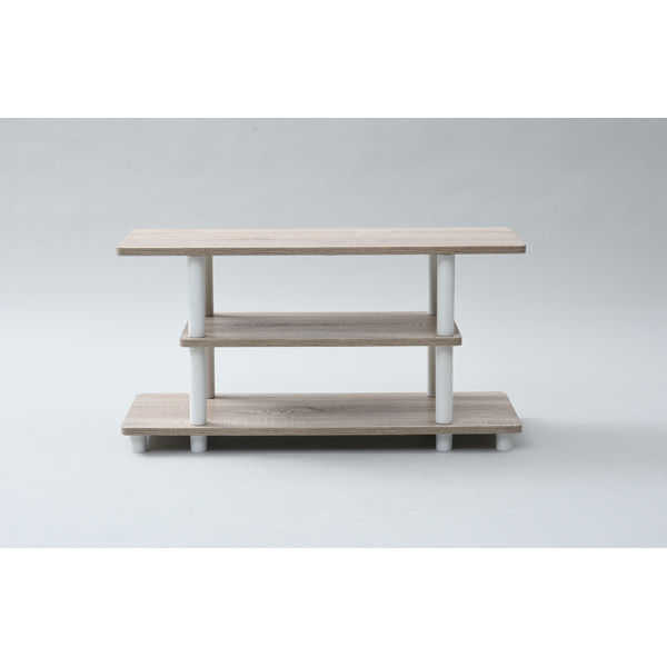 YAMAZEN システムラックTV台 80幅 RYWTVE-8030(OAK3/WH) 1台