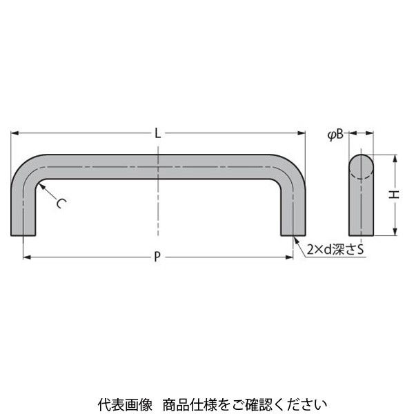 スガツネ工業 チタン合金製ハンドル Hー42ーCT型 Hー42ーCTー15 H-42