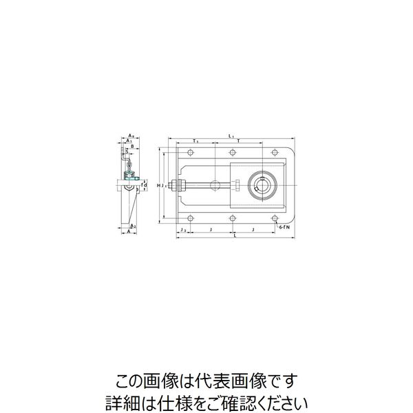 FYH ベアリングユニット鋼板製フレーム付きテークアップ形SBPTH（円筒穴）SBPTH205 SBPTH205 1個（直送品） - アスクル