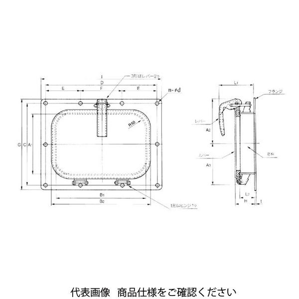 椿本バルクシステム ワンタッチ窓 基本形 フランジ付タイプ CMD-Q2-FN 1個（直送品） - アスクル