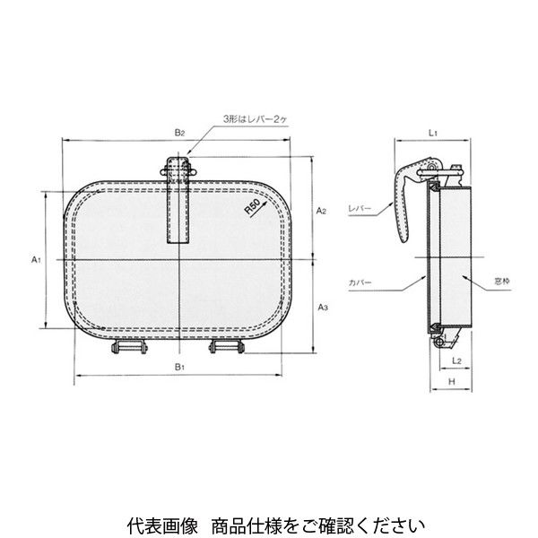 椿本バルクシステム ワンタッチ窓 基本形 耐圧タイプ CMD-P3-V 1個（直送品） - アスクル