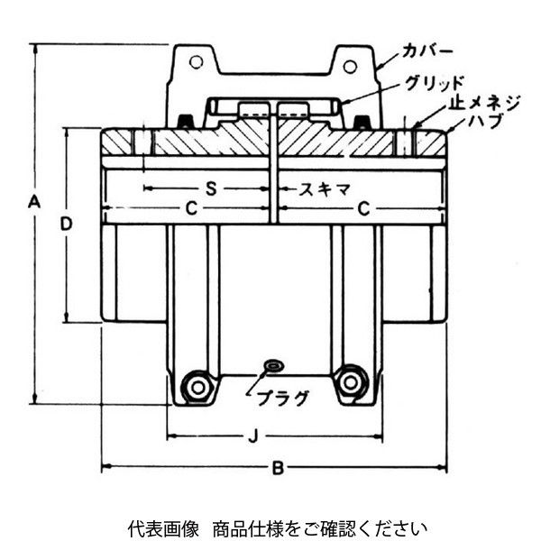 住友重機械ギヤボックス SFカップリング T10形（横割カバー） 1100T10 1個（直送品） - アスクル