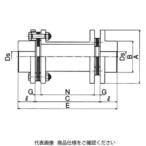 住友重機械ギヤボックス DCカップリング（延長スペーサー/標準軸径用） DCHS16S 1個（直送品）