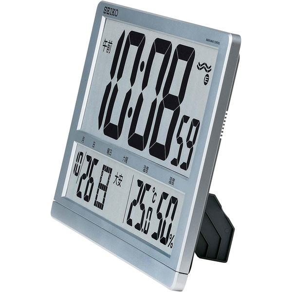 セイコータイムクリエーション 電波デジタル時計 温度湿度表示つき SQ433S 1個 - アスクル