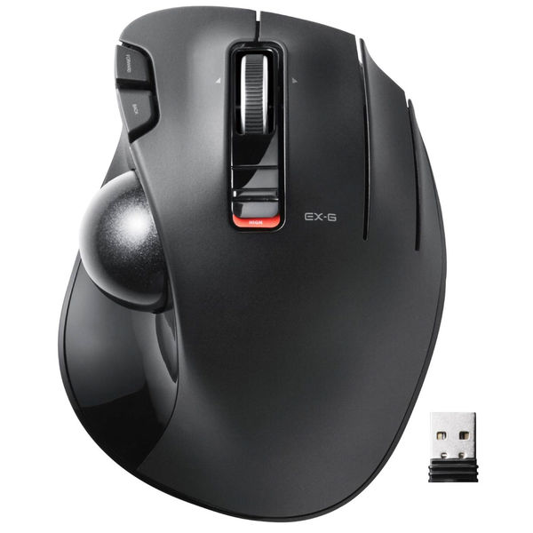 トラックボールマウス 無線 6ボタン 親指 握りやすい 手になじむ 高