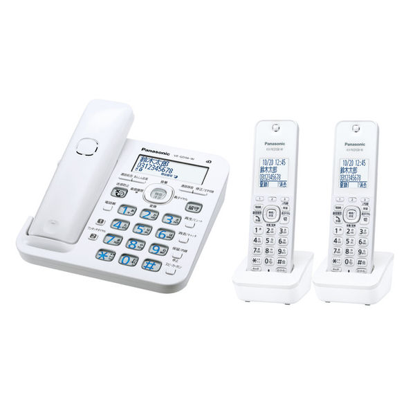 パナソニック コードレス電話機（子機2台付き)ホワイト　 VE-GD56DW-W
